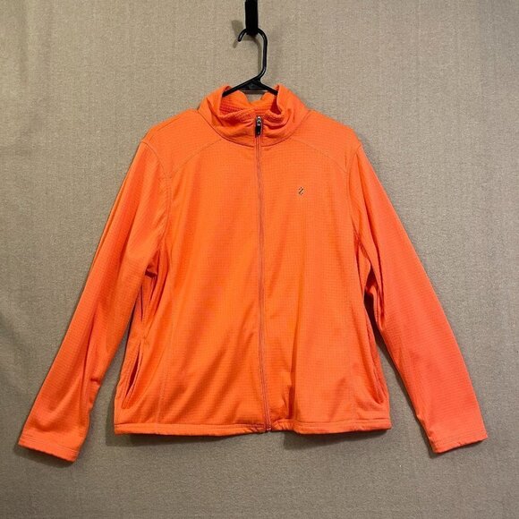 IZod PerformZ Jacket Women's XL Orange Zipper Pockets Long Sleeves - Picture 1 of 12